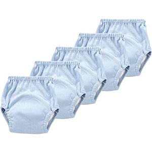 ACMEDE 5 Pezzi Mutandine di Apprendimento Riutilizzabile Pannolini Lavabili Bambini Mutandine per Allenarsi al vasino Puro Cotone Assorbente Mutande per Bambina Bambino 0-5 Anni