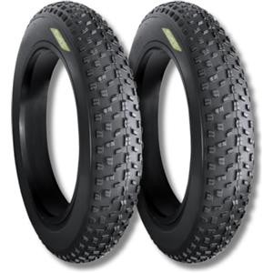 ECOVELO 2 COPERTONI 20 X 4.0 PER FAT BIKE E-BIKE GOMME 20'' COPPIA DI PNEUMATICI TASSELLATI BICICLETTA FAT ELETTRICA