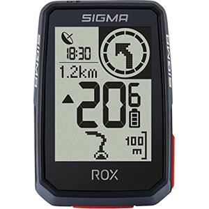 SIGMA ROX 2.0 Nero Top Mount Set| Ciclocomputer senza fili con navigatore GPS e OVERCLAMP| Navigatore GPS outdoor per un'esperienza indimenticabile