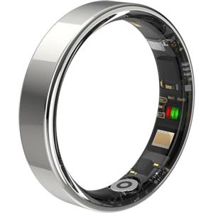 YUYTE Anello Intelligente, 50M Impermeabile, Batteria 5-7 Giorni, Bluetooth | Acciaio Inossidabile e Resina, Monitoraggio di Sonno Ed Esercizio, Compatibile con 9 e IOS 10, Fitness tracker.