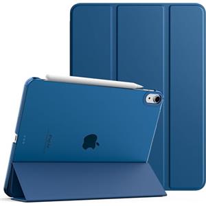 TiMOVO Cover per iPad Air 11 M4/M3/M2, Air 5a/4a Gen 10,9, Blu Abisso | Retro in PC, Rigido Semi-Trasparente, Auto Sveglia/Sonno