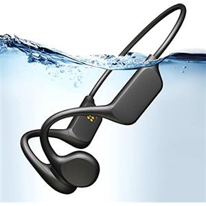 Minyaya Cuffie a Conduzione Ossea Auricolari Nuoto, Impermeabile IPX8, Lettore MP3 32GB, Bluetooth 5.3, Auricolari Sportivi Senza Fili Aperti, Microfono Integrato