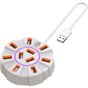 Generico USB Hub for Computer, 4K Docking Station USB Port Hub, Multiport Data Transfer Hub, 5Gbps USB Hub for Printer, Camera, Keyboard, Card Reader for Laptop, USB Data Hub for Multiple Devices