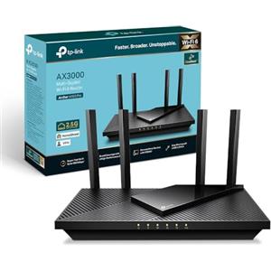 TP-Link Archer AX55 Pro Router AX3000Mbps Wi-Fi 6, 2.5G Porta WAN/LAN, Larghezza di Banda 160MHz, Porta USB 3.0, Streaming 8K, Ampia Copertura, Client e Server VPN, TP-Link HomeShield, MU-MIMO, OFDMA