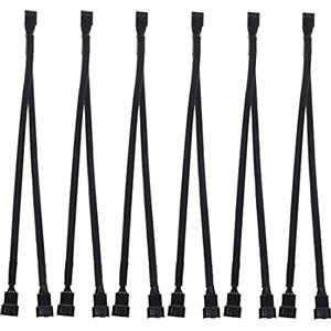 Gebildet Cavo Splitter per Ventola PWM a 4pin, Adattatore Intrecciato con Guaina Cavo di Prolunga Alimentazione Ventola PC Computer Convertitore da 1 a 2 per Computer Custodia ATX di Raffreddamento