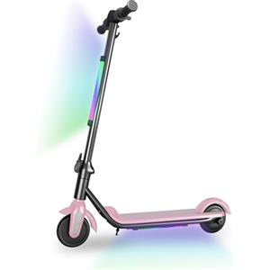 E-Noroyavn Monopattino Elettrico Bambini 6-12 Anni | Pieghevole con Freni Doppi | 12 KM/H, Autonomia 5-8 KM | Luci LED Colorate & Display Ragazzi | Conforme CE