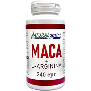 Natural Sprint Integratore di Maca Peruviana e L-Arginina ad Alta Concentrazione Zinco | 240 Compresse | Vigore Energia Fisica e Mentale Livelli di Testosterone | Formula Vegana per Uomo e Donna | Made in Italy