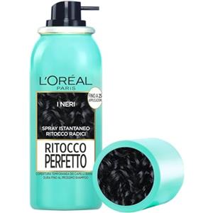 L'Oreal Paris L'Oréal Paris Spray Ritocco Perfetto, Spray Istantaneo per Radici e Capelli Bianchi, Durata fino a 1 Shampoo, Colore: Nero, 75 ml