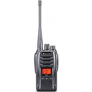 Midland - Walkie Talkie G13, Ricetrasmittenti Semi Professionali Trekking e Outdoor, 99 Canali PMR446, Impermeabile IPX4, Copertura 12Km, Funzione VOX e RRM Channel, Batteria Li-Ion 2600mAh fino a 40H