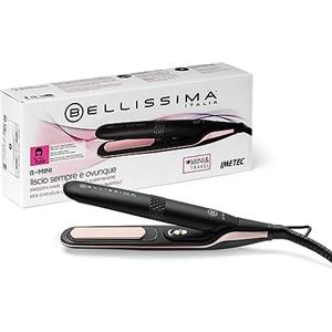 Bellissima Imetec B-Mini - Piastra da viaggio 200°C | Per capelli corti e frange | Compatta in ceramica | Multivoltaggio automatico | Beauty bag inclusa
