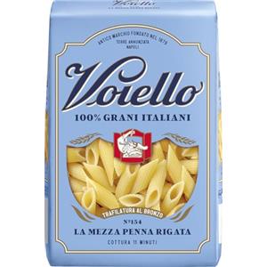 Voiello Pasta Mezze Penne Rigate N.154, Trafilatura al Bronzo, 500 g | Pasta Corta di Semola Grano Duro, 100% Grani Italiani