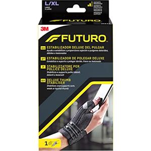 Futuro Tutore Stabilizzatore Per Pollice Destro/Sinistro, L/Xl, Pollice: 6.3 - 7.6 Cm, Polso: 17.7 - 23.0 Cm, Dispositivo Medico Marcato Ce, Nero