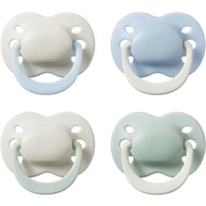 Tommee Tippee Ciuccio neonato Newborn, 0-2 mesi | confezione da 4, tettarella ortodontica, fori di aerazione aggiuntivi, in silicone privo di BPA