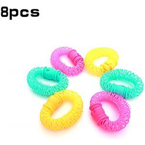 Zonfer 8pcs / Pacchetto Magico Donut Bigodini Circle Spirale Plastica Bigodini Boccoli Saluto Hairstyle Creatore Diy Arricciatura Dei Capelli Strumento