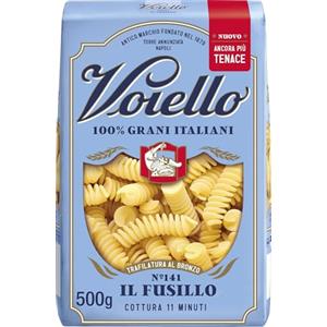 Voiello Pasta Fusilli N.141, Trafilatura al Bronzo, 500 g | Pasta Corta di Semola Grano Duro, 100% Grani Italiani