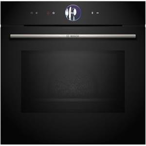 Bosch HMG776NB1 Serie 8 - Forno da incasso intelligente con funzione a microonde, 60 x 60 cm, nero, prodotto in Germania, pirolisi, Air Fry, anello di controllo digitale, display touch