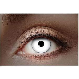 Zoelibat Eyecatcher 84027541-001 - 1 paio di lenti a contatto UV colorate, per 12 mesi, colore: Bianco brillante, Halloween, Carnevale