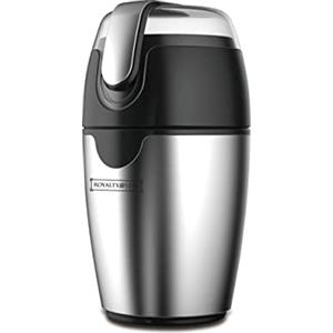 ROYALTY LINE, Macinacaffè Elettrico 200W RLCGE2004 in Acciaio Inox, Serbatoio Trasparente da 50g, Sistema di Sicurezza, Ideale per Caffè, Erbe e Noci, Facile Pulizia