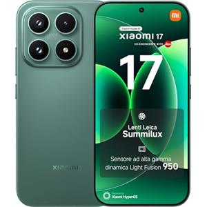 XIAOMI 17, Smartphone 12+256 GB, Venture Green, Lenti Leica Summilux | Sensore Light Fusion 950, Batteria Surge 6330 mAh, HyperAI, Garanzia 3 anni