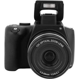 Jectse Fotocamera Digitale per Fotografia, Fotocamera per con Zoom Digitale Autofocus 4K 72MP 12X, Display IPS HD da 3,0'', Obiettivo Telescopico, Micro Fotocamera SLR Compatta