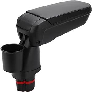 Generic Box per Bracciolo Centrale, Robusta Custodia in Pelle Artificiale per, Adatta per Smart Fortwo Forfour 453 15-19, Nero