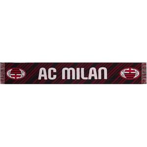 A.C. Milan AC Milan, Sciarpa Ufficiale, Jacquard, Acrilico, Taglia unica, Grafica