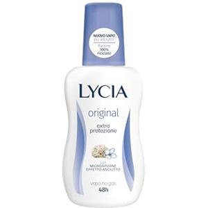 Lycia, Original Deodorante Vapo No Gas con Antibatterico e Microspugne Effetto Asciutto per una Sensazione di Freschezza Durevole, Efficace fino a 48H, 75 ml