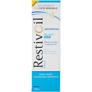 Restivoil Olio-Shampoo per Cute Sensibile Antiforfora per Capelli Secchi, 150 ml