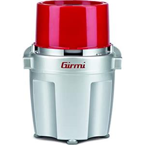 Girmi TR20 Tritatutto, 600W, Capacità 250cc, Lame in Titanio, Lavabile in Lavastoviglie, Dispositivo di sicurezza, Grigio/Rosso