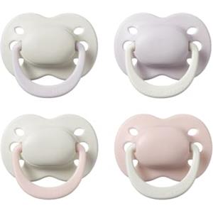Tommee Tippee Ciuccio neonato Newborn, 0-2 mesi | confezione da 4, tettarella ortodontica, fori di aerazione aggiuntivi, in silicone privo di BPA