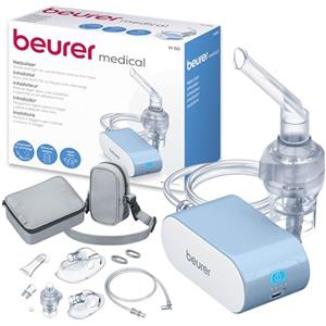 Beurer IH 60 Aerosol Portatile a Microcompressore con Batteria al Litio Ricaricabile, Compatto, Leggero e Silenzioso, Ideale in Viaggio, Inalazione Rapida circa 0.25 ml/min