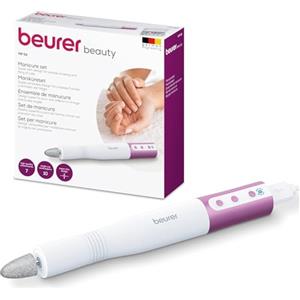 Beurer MP 52 Set manicure elettrico per manicure modellare e limare le unghie, particolarmente potente fino a 15.000 giri/min, con 7 inserti di alta qualità, per mani e piedi