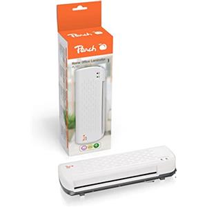 Peach PL707 - Plastificatrice DIN A4, pronta all'uso in pochi minuti, adatta per pellicole commerciali, 1½ pagine al minuto, con 10 pellicole per plastificazione