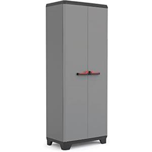 Keter Armadio Portascope Stilo, 3 Ripiani Regolabili, Grigio Scuro/Nero, 68 x 39 x 173 H cm