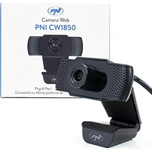 PNI Webcam CW1850 Full HD, connessione USB, clip-on, microfono incorporato