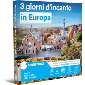Smartbox - Cofanetto Regalo 3 Giorni d'incanto in Europa - Idea Regalo Originale - Due Notti con Colazione per 2 Persone