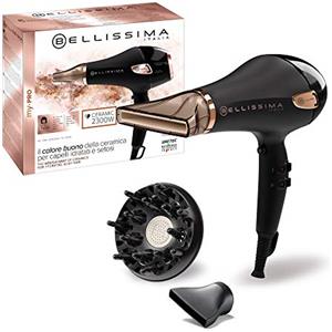 Bellissima Imetec P5 3800 - Phon professionale ionico 2300W | Per capelli morbidi e luminosi | Griglia in ceramica | Diffusore e convogliatore ceramico inclusi