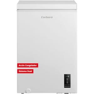 Corbero Corberó CCHM1006M - Cassetta congelatore orizzontale, 99 l, 54,7 cm x 84,9 cm, motore inverter 38 dB, sistema dual, super congelamento, controllo con display, 1 cestino, bianco