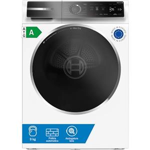 Bosch WRB247C0IT Serie 8 Asciugatrice a pompa di calore 9kg Bianco | Asciugatrice smart con condensatore autopulente, Sistema asciugatura automatica, Vapore, Programmi delicati, Made in Europe