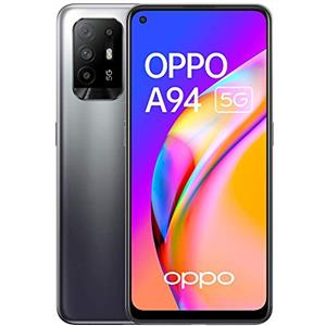 Amazon Renewed OPPO A94 - Smartphone 5G sbloccato, telefono cellulare 5G, 128 GB di memoria, 8 GB di RAM, schermo AMOLED Quadrupla sensore fotografico 48 MP, video Ultra Notte e HDR, ricarica rapida, colore: nero
