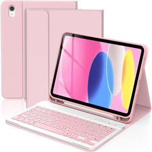 TQQ Cover con Tastiera per iPad A16 11 Generazione 2025/10 Generazione 2022 | Italiano QWERTY Layout, Con Portapenna, Tastiera Bluetooth Staccabile Compatibile con iPad A16 11/10 Generazione