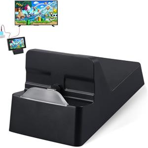 WIYETY Switch Docking Station Portatile PD Ricarica Rapida, Supporto Proiezione per Schermo di Gioco e Cellulare, Nero
