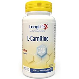 LongLife® L-Carnitine | Integratore di L-carnitina da 500mg | Derivato aminoacidico | Integratore alimentare | Fino a 2 mesi di trattamento | 60 capsule | Senza glutine e doping free