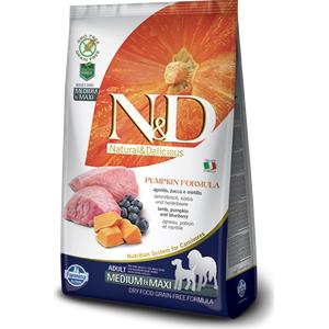 Farmina N/D Grain Free Pumpkin Adult Medium Maxi Agnello Zucca Mirtillo 12 Kg