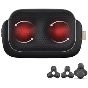 Homedics ModMassage Massaggiatore Cervicale Shiatsu - Senza Fili, USB - C | Massaggiatore schiena e collo, spalle, gambe e piedi, 2 testine intercambiabili, caldo e freddo, ricaricabile