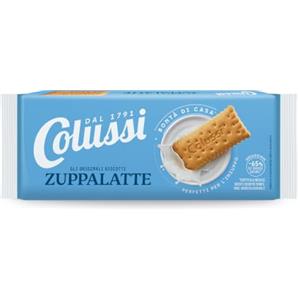 Colussi Zuppalatte, Biscotti Secchi, Buoni da inzuppare, 250 g | Buoni da inzuppare, Latte Fresco e Olio di Girasole Italiani, Gusto Delicato, Farina di Grano Tenero 100% Italiana