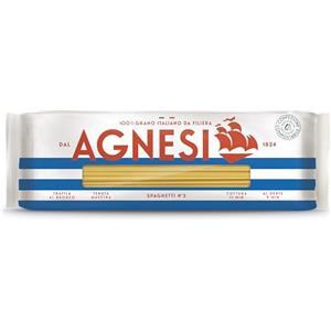 Agnesi Spaghetti - Pasta di Semola di Grano Duro 100% Italiano, Trafilatura al Bronzo, Confezione Compostabile, 500 Grammi