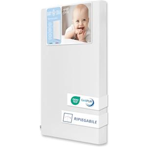 baby idea Babysanity Materasso Lettino Pieghevole cm60x120 H8 Antisoffoco a Norma EN16890:2017 Tessuto COTONE100% OEKO-TEX® Struttura Poliuretano CertiPUR™ Classe1 Prima Infanzia Sfoderabile - Made In Italy -