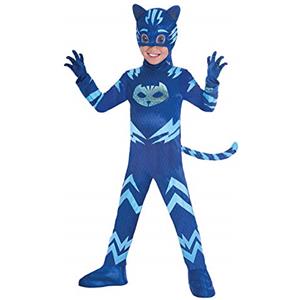 Amscan Child Boys Official PJ Masks Licensed Deluxe Catboy Jumpsuit Fancy Dress Costume