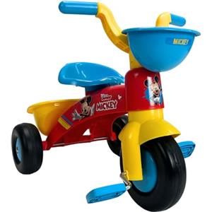 INJUSA Triciclo Bambino 1 2 3 Anni Trico Max Mickey Mouse Rosso Disney Con Pedali Cestini Anteriore Posteriore Ergonomico Stabile Leggero Primo Triciclo Interno Esterno INJUSA Ufficiale